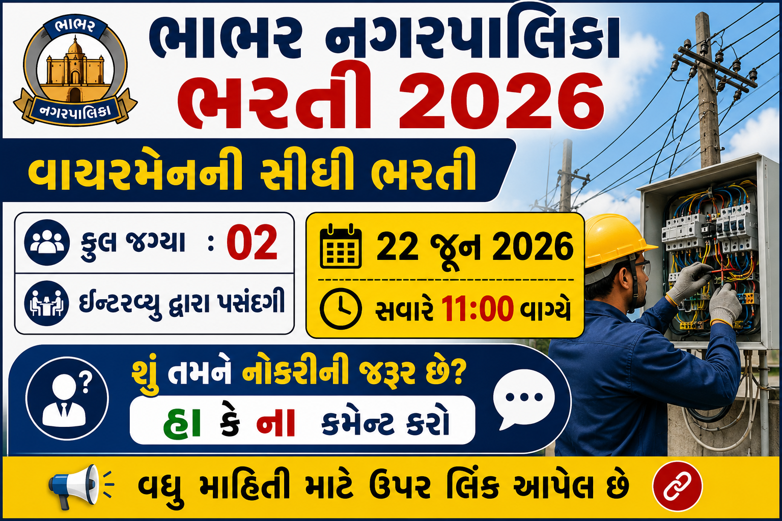 Bhabhar Nagarpalika Recruitment 2026