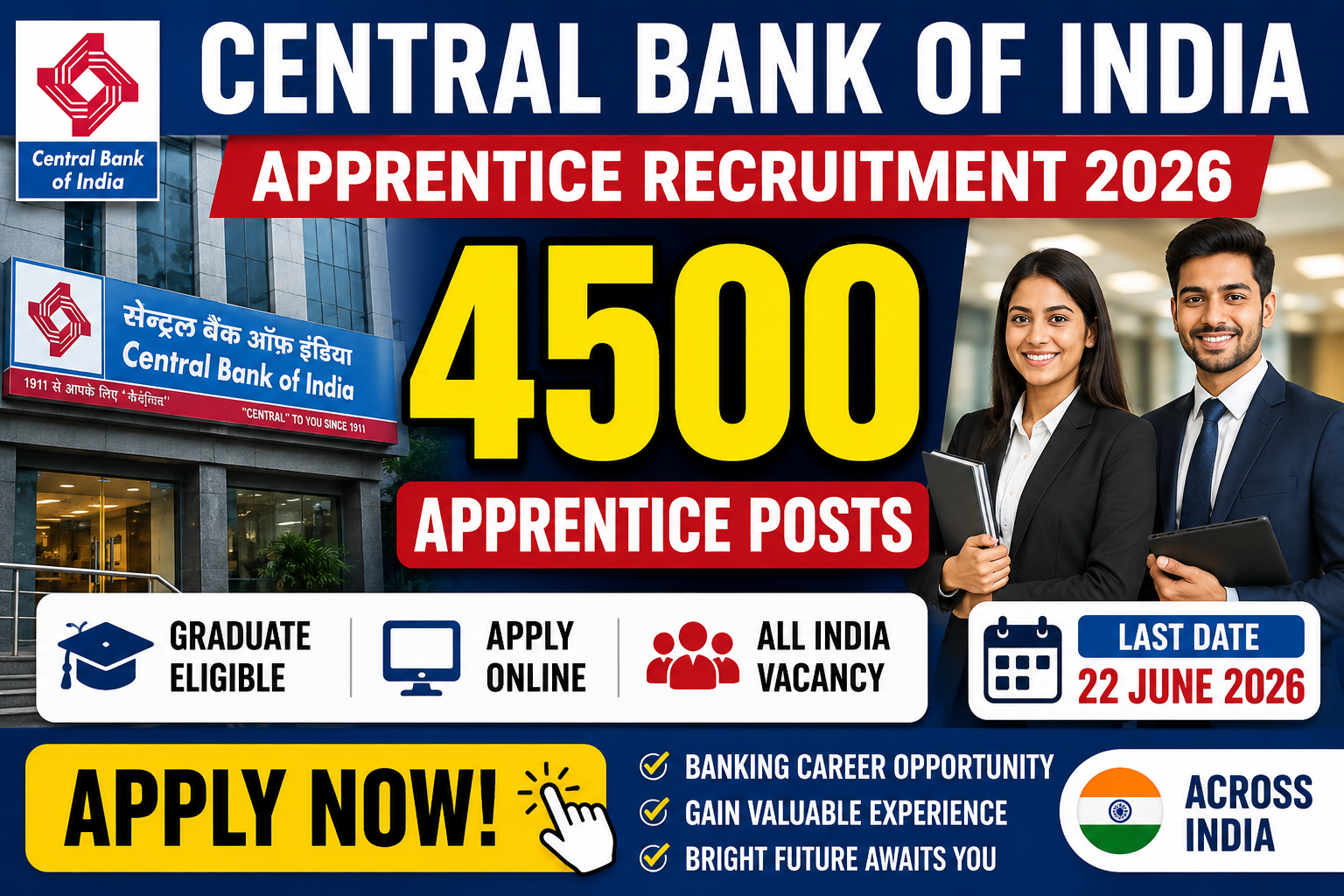 Central Bank of India Apprentice Recruitment 2026