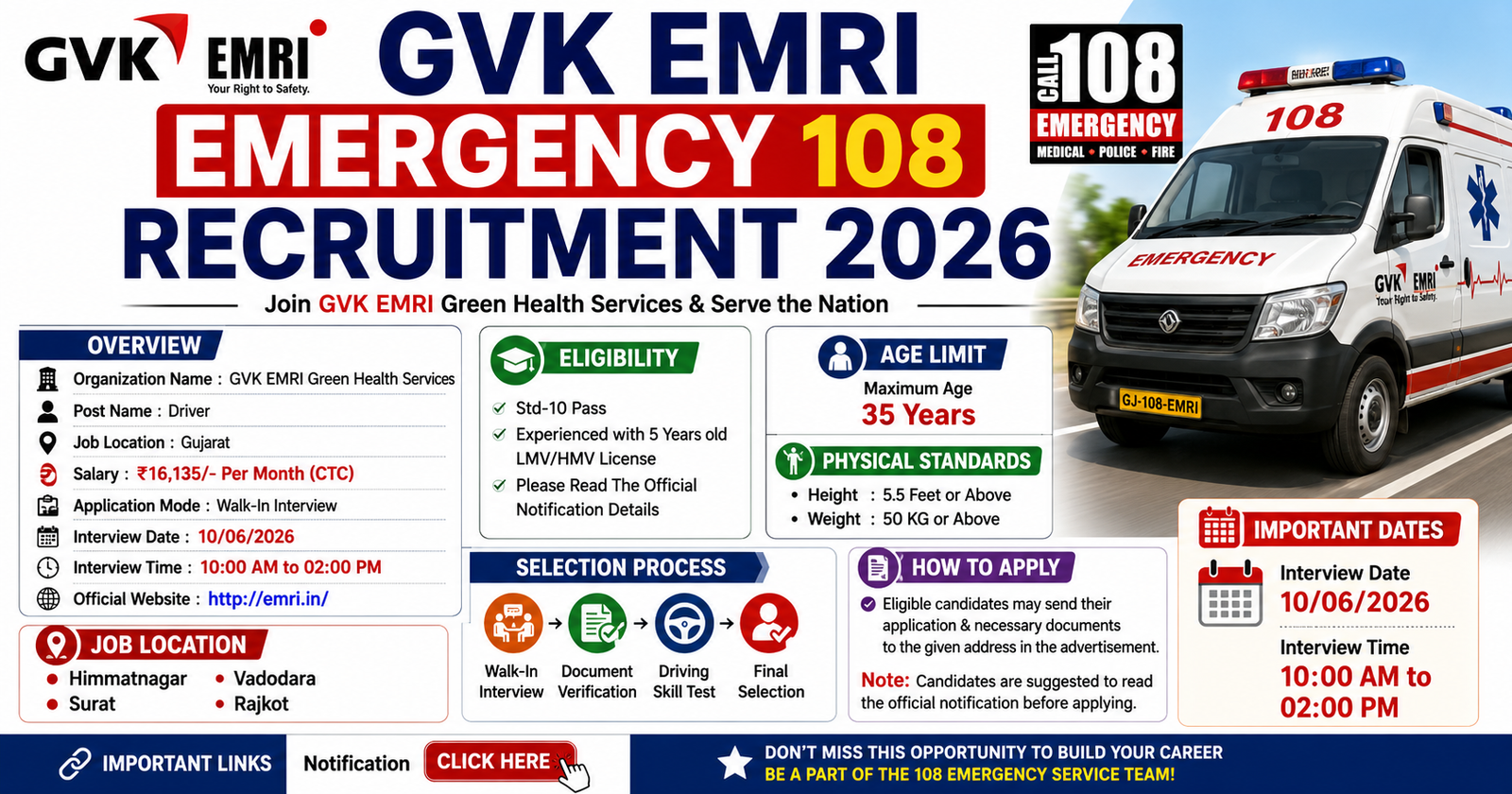 GVK EMRI Emergency 108 Recruitment 2026