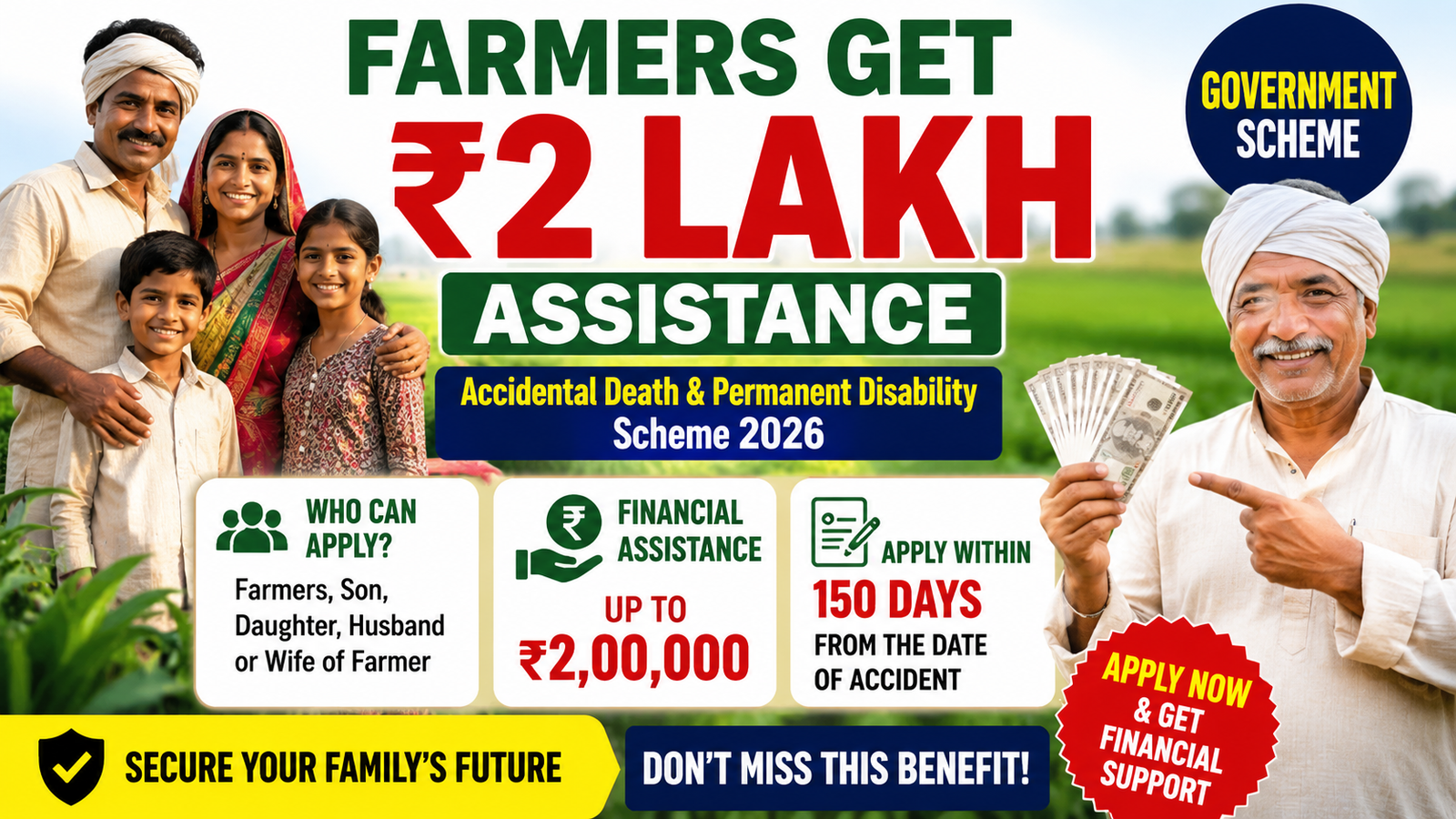 Farmer Accidental Death and Permanent Disability Assistance Scheme 2026